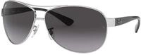 Ray-Ban Herren Mod. 3386 Sonnenbrille, Mehrfarbig (Gestell: Silber/Schwarz, Gl&auml;ser: