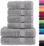 vidaXL Premium Handtuch Set 6-TLG., 4 Handt&uuml;cher 2 Duscht&uuml;cher, Badetuch Saugf&auml;hig