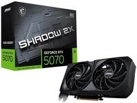 MSI GeForce RTX 5070 12G Shadow 2X OC - 12GB GDDR7 (28Gbps/192-bit), PCIe 5, Boost: