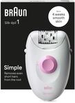 Braun Silk&bull;&eacute;pil 1 1-010 Epilierer mit Kabel zur Haarentfernung, f&uuml;r Wochen,