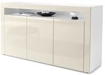 Vladon Sideboard Valencia, Kommode mit 3 T&uuml;ren und 1 offenem Fach, Wei&szlig;...