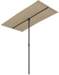 vidaXL Sonnenschirm mit Alu-Mast Halbrund Ampelschirm Gartenschirm Balkon Schirm