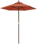 vidaXL Sonnenschirm, Gartenschirm mit Holzmast UV-Schutz, Strandschirm mit...