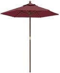 vidaXL Sonnenschirm, Gartenschirm mit Holzmast UV-Schutz, Strandschirm mit...