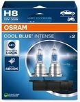 Osram COOL BLUE&reg; INTENSE H8, up to 4,800K, halogen headlight lamp, LED look, Hanging