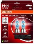 Osram NIGHT BREAKER LASER H11, +150% mehr Helligkeit, Halogen-Scheinwerferlampe,