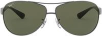 Ray-Ban Rayban Herren 0RB3386 004/9A 63 Sonnenbrille, Grau (Gunmetal/Green Polarized)