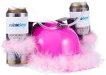 Relaxdays Bierhelm Pink, Helm mit Schlauch, f&uuml;r 2 Dosen Bier, Junggesellenabschied