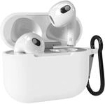 EAZY CASE - Schutzh&uuml;lle f&uuml;r AirPods 3 H&uuml;lle Wei&szlig; Silikon Case Sto&szlig;fest mit