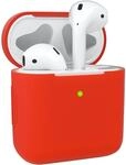 EAZY CASE - Schutzh&uuml;lle f&uuml;r AirPods 1 & 2 H&uuml;lle Rot Silikon Case Sto&szlig;fest mit