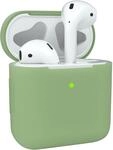 EAZY CASE - Schutzh&uuml;lle f&uuml;r AirPods 1 & 2 H&uuml;lle Gr&uuml;n Silikon Case Sto&szlig;fest mit