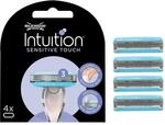 Wilkinson Sword Intuition Sensitive Touch, 4 Ersatzklingen mit 3 Klingen, Ersatz f&uuml;r