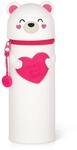 LEGAMI - Kawaii 2-in-1 Schulm&auml;ppchen aus weichem Silikon, Teddy Bear-Thema,