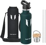Super Sparrow Trinkflasche Edelstahl 1L - Auslaufsicher Thermoskanne, BPA-Frei