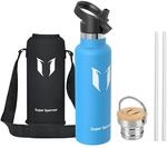 Sparrow Trinkflasche Edelstahl - Thermosflasche mit Strohhalm - 620ml