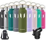 Sparrow Trinkflasche Edelstahl - Thermosflasche mit Strohhalm - 620ml