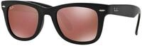 Ray-Ban Unisex Sonnenbrille RB4105, Einfarbig, 50 mm, Schwarz (schwarz/ gespiegelt