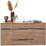 Stella Trading MEMPHIS Sideboard in Artisan Eiche Optik, Graphit - Moderne Kommode