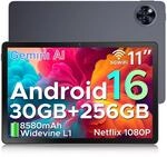 U11 Pro Android 16 Tablet 11 Zoll, 30GB RAM+256GB ROM (2TB TF) 8580mAh, 90Hz Display,