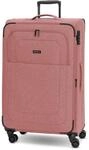 REDOLZ gro&szlig;er Weichschalen Koffer f&uuml;r Damen & Herren | Leichter Trolley 79 cm mit 4