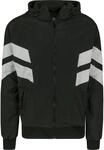 Urban Classics Herren Jacke Crinkle Panel Track Jacket Blk/Wht Gr&ouml;&szlig;e: XL