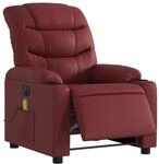 vidaXL Massagesessel Elektrisch Weinrot Kunstleder