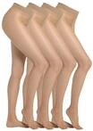 Camano Damen Strumpfhose 4er Vorteilspack 20 DEN Bequeme und Rei&szlig;feste