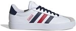 Adidas Herren VL Court Shoes, Cloud White/Navy Blue/Better Scarlet, 44 EU