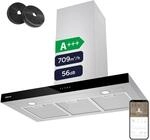 CIARRA CBCS9102 A+++ Dunstabzugshaube 90 cm 709 m&sup3;/h Leise 56 dB Edelstahl | Wi-Fi
