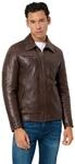 RICANO Claude - Klassische Herren Lederjacke mit Polokragen und Brusttasche...