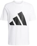 adidas Herren Essentials Big Logo Single Jersey Shirt, White/Black, L
