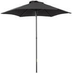 Outsunny Sonnenschirm &Oslash;196 cm, sechseckig Balkonschirm Strandschirm windfest stabil