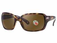 Ray-Ban Women's 4068 Oversized Wrap Sunglasses (Dark Havana Frame Polarized...