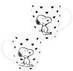 United Labels The Peanuts Tasse 280 ml, Herzen, Wei&szlig;, Kaffeebecher aus...