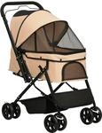 PawHut Hundebuggy Hundewagen Buggy f&uuml;r kleine Hunde und Katzen Haustierwagen...