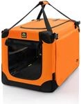 Maelson Soft Kennel Neon-Orange, 72 cm - Faltbare Hunde-Transportbox