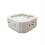 Intex PureSpa Chevron Deluxe, aufblasbar, quadratisch, 4 Pl&auml;tze, 140 D&uuml;sen, PVC,