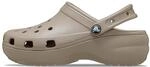 Crocs Women's Classic Platform Clog 39-40 EU Taupe