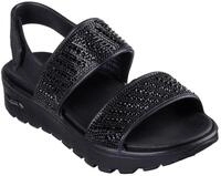 Skechers Damen Foamies: Arch Fit Footsteps - Enchant Womens Slingback Sandals, Black,