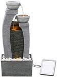 Teamson Home Garden & Outdoor Solarbetriebenes Wasserspiel mit Lichtern,