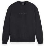 Scotch & Soda Herren Core - Logo Front Chest Sweatshirt, Black 0008, XL EU