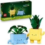 LEGO Botanicals Fr&ouml;hliche Pflanzen - Spielzeug f&uuml;r Kinder mit 2 Kunstpflanzen, 2
