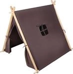 small Foot Spielzelt Taupe, modernes Indoor-Zelt mit ger&auml;umigem Innenraum und