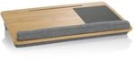 hjh OFFICE 830056 Laptopunterlage 55 x 36 cm COMFILAP Bambus Grau Kissentablett mit