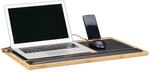 Relaxdays Laptoptisch, Knietablett, Laptop Unterlage, 2 Mousepads, Smartphone