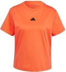 Adidas Damen Signature Graphic Print T-Shirt, Bright red, S