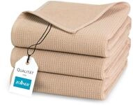ZOLLNER 3er Set Duscht&uuml;cher in 70x140 cm - langlebige Handt&uuml;cher in beige - mit