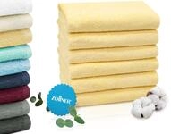 ZOLLNER 6er Set Handt&uuml;cher in 50x100 cm - saugstarke und weiche Badet&uuml;cher in gelb