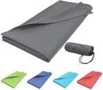 ZOLLNER Strandtuch aus Mikrofaser - leichtes und saugstarkes Handtuch in 90x180 cm -