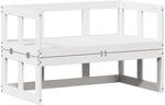 vidaXL Gartensofa 2-in-1, Gartenm&ouml;bel Verl&auml;ngerbar, Sitzbank Bank Sofa f&uuml;r...